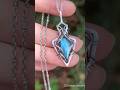 💙Vivendel🩵 teal blue labradorite crystal elven fantasy handmade sterling silver talisman pendant