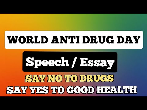 short speech on youth and drug abuse