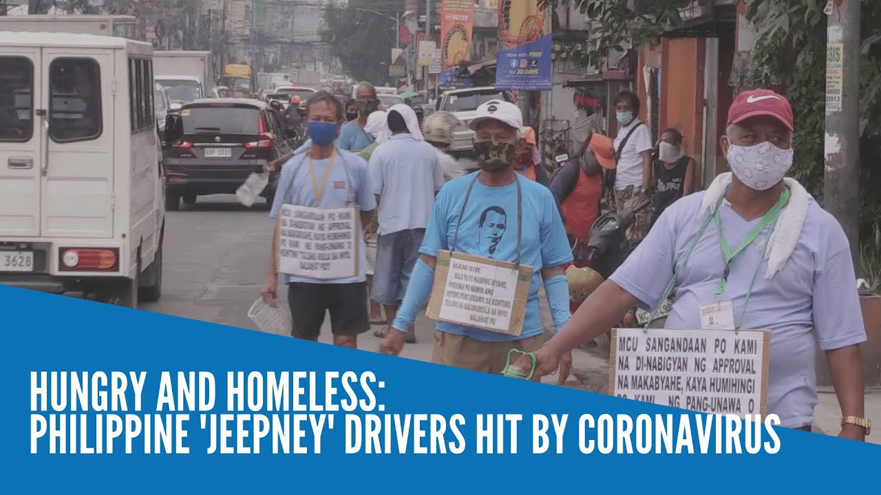 Hungry and homeless: Philippine 'jeepney' drivers hit by coronavirus -  YouTube