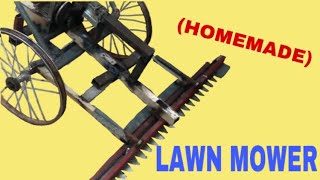 how to make a lawn mower from scrap iron. ( ot çim çayır biçme makinası nasıl yapılır)