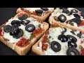How to make Bread Pizza without oven | 15 minutes Bread Pizza recipe