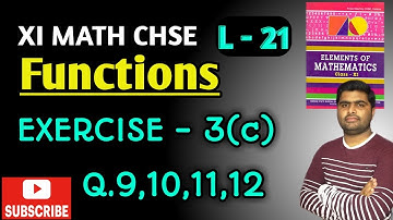 Exercise 3(c) | Relations and functions | class 11 chse math chapter 3in odia | CHSE ODISHA BOARD