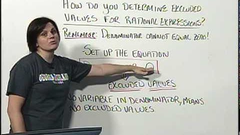 Math 0097 & 0099 Tutorial 35 - How do you determine excluded values for rational expressions?