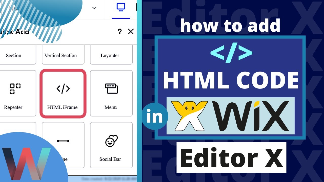How To Add HTML Code In Wix Editor X Wix Training Tutorial 2020 YouTube