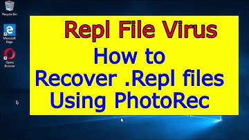 Repl File Virus. How to recover .Repl files using PhotoRec.