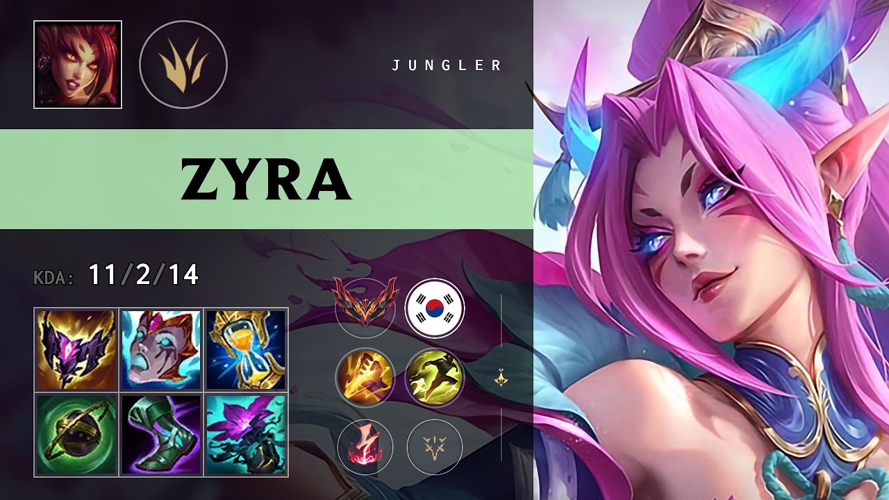 Zyra Jungle vs Cho'Gath (Spirit) - KR Grandmaster Patch 26.18