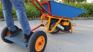 Build A Wheelbarrow Using Gasoline Engine From Damaged Motobike | Mini Dumper
