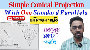 Simple Conical Projection With One Standard Parallels।। Graphical Method #sanjibansir