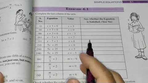 Simple Equation Ex 4.1 Chapter- 4 || Class 7th Maths New Book  || New Edition 2023