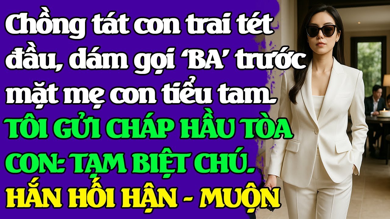 Chồng t.át con trai tét đ.ầu, dám gọi ‘BA’ trước mặt mẹ con tiểu tam.3S HẮN ĐI HẦU TÒA. CON GỌI: CHÚ