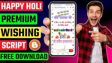 Happy Holi Premium Wishing Script 2024 | Holi Wishing Script For Blogger | Earn 100$ In 1 Day