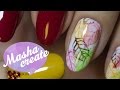 Дизайн ногтей Акриловыми Красками для ногтей + Гель Лак. Маникюр "Осень" - листья на ногтях