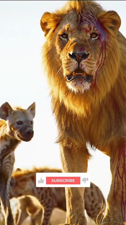 The Lion’s Last Stand | Fierce Fight with Hyenas in the Savannah #lion #hyena #savannah