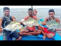 Traditional long line fishing in India // Catching lot of diamond trevally fish in sea