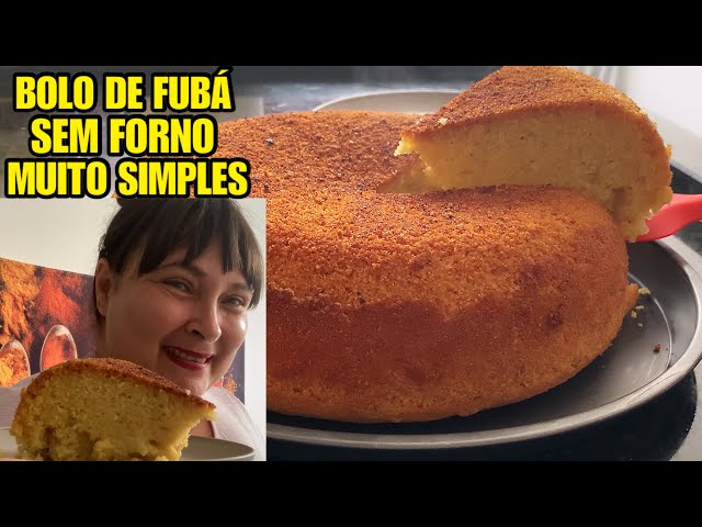 Receita de Bolo de Fubá sem Ovo e sem Leite - silvanahelena