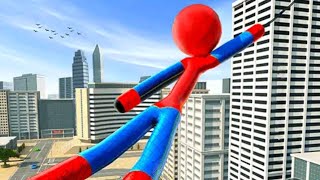 Flying Stickman Rope Hero Game | MISSION NO8 #8 Android GamePlay screenshot 2