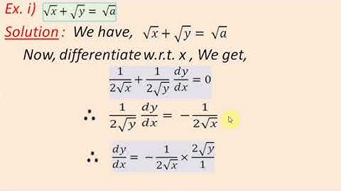 Implicit Functions (Type I): DIFFERENTIATION