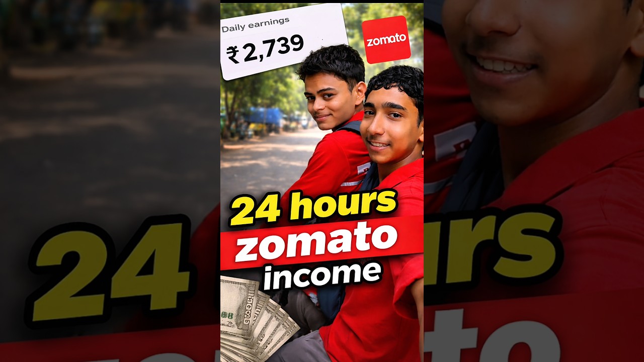 24 hours Zomato income 🤯|#trending #viral #shorts #zomato#shortvideo #ayushmandal #earrings