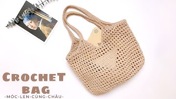 DIY CROCHET BAG| EASY FOR BEGINNERS| Hướng dẫn móc túi đeo vai hoạ tiết tam giác| Prada Inspired #25