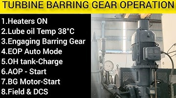Back Pressure Turbine Barring Gear Procedure 