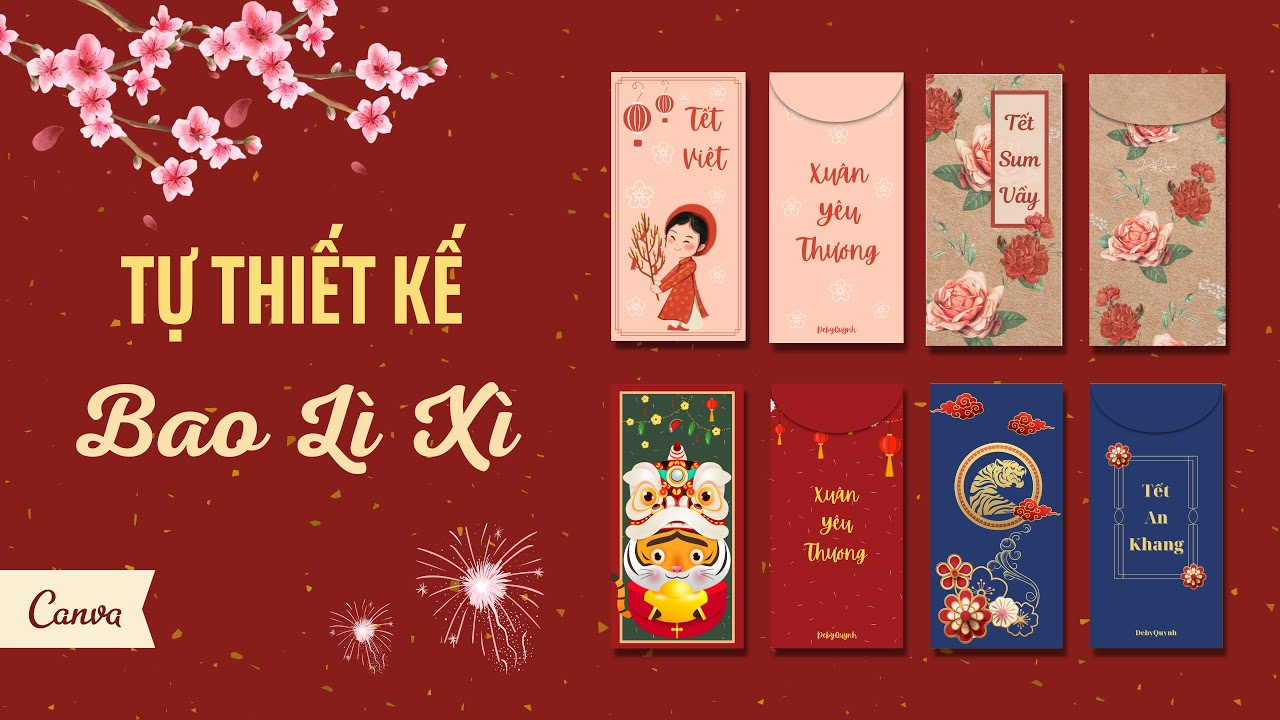 Hướng Dẫn Thiết Kế Bao Lì Xì Bằng Canva Đơn Giản Và Dễ Dàng - Lucky Money  Envelope Canva Tutorial - Youtube