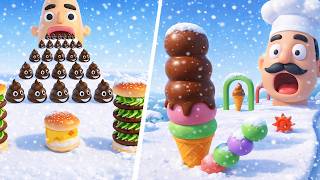 Sandwich Runner 🆚 Stacky Ice Cream Runner🌻🧿🌺🌈Max Levels Walkthrough Android IOS Update Gameplay 2148