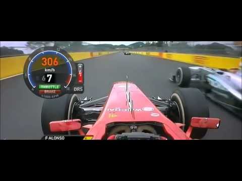 F1 2013 Korea - Hamilton Alonso fight onboard