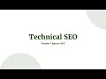 Technical seo