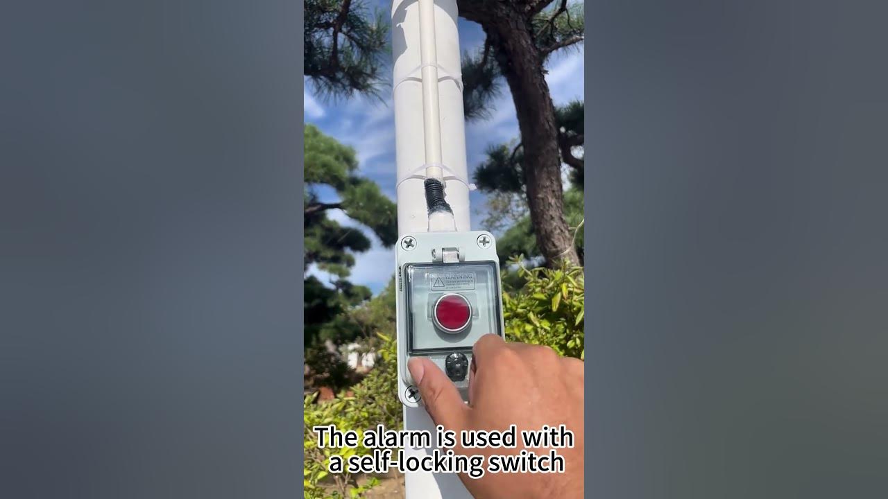 Outdoor high-decibel safety emergency one-button alarm siren#alarmsystem #security