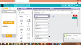 HOW TO MAKE A SIMPLE CALCULATOR ON CODE.ORG TO CALCULATE AREA