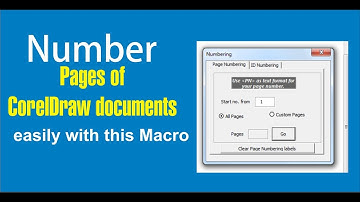 How to number CorelDraw Pages Easier and Faster with YinkaMacs Macro