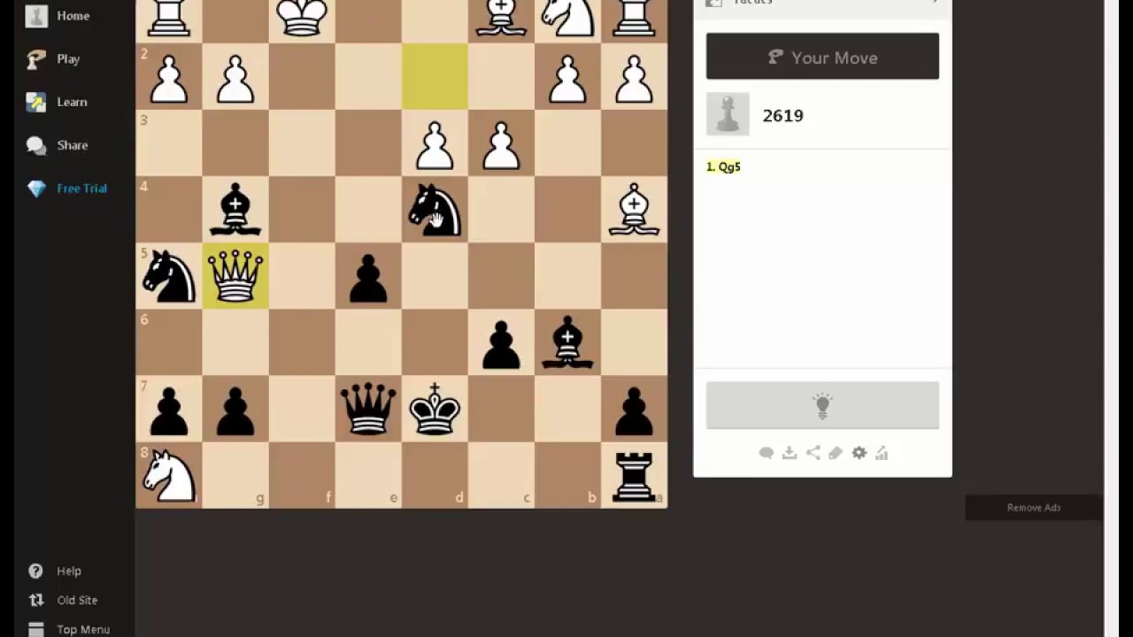 ⁣Шахматы.  Решение задач по тактике на chess.com