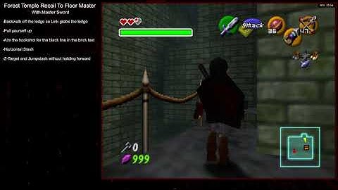 Forest Temple Recoil To The FloorMaster / Courtyard Area Using The Master Sword