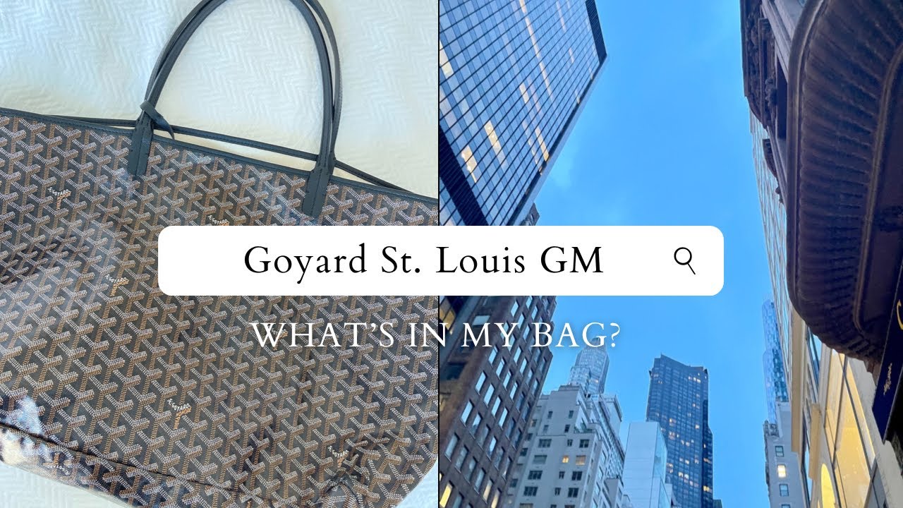 What's In My Bag  Blue Goyard Saint Louis GM Bag 