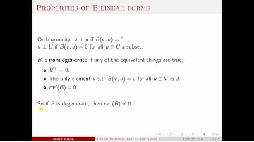 Hermitian Forms Part 1: The Basics