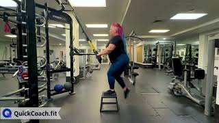 Suspension Trainer Step Up to Knee Drive | Exercise Demo | Coaching Software | QuickCoach screenshot 5