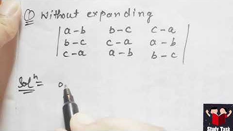 Matrix: Without Expanding Solve Determinants