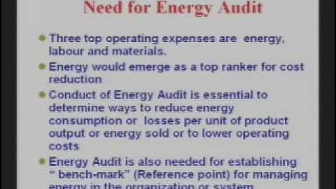 Energy Audit of Power Distribution