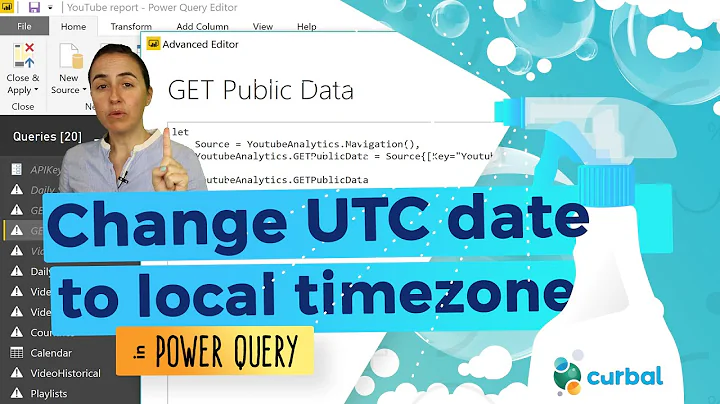 Convert UTC datetime to local time zones in Power Query