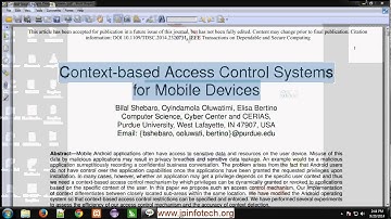 Context-based Access Control Systems for Mobile Devices | Android