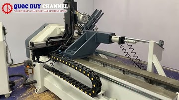 SM 4015DM | Auto feeding wood lathe machine | Máy tiện tự động tích hợp chà nhám | Quốc Duy tập 63