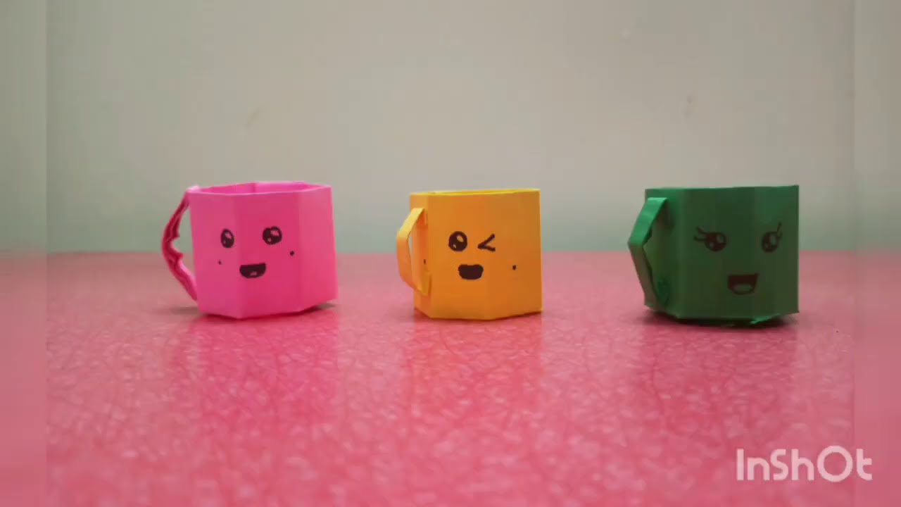DIY MINI PAPER CUP/ Origami - YouTube