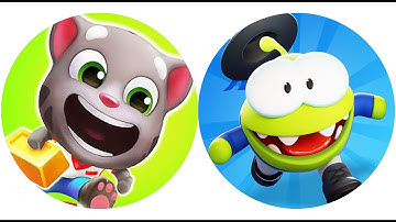 Talking Tom Gold Run Vs Om Nom Run - Two Screen - Android Gameplay # 1