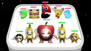 MERGE ALFHABET RUN+ ABC LORE VS MERGE BANANA CAT CRY 🌟 among us Gameplay Max Level