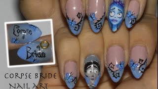 corpse bride nail burton tim own stickers halloween tutorial
