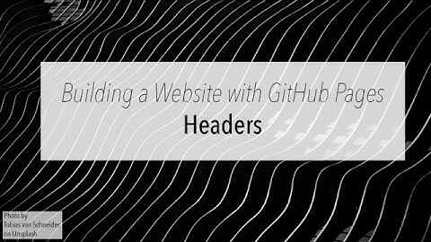 GitHub Pages: Headers with Markdown