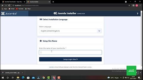 Tutorial install joomla versi terbaru 2021 4.0.4 di xampp htdocs