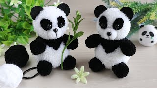 Cute Yarn Panda  Pom Pom Panda DIY