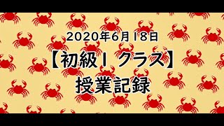 【TOUAオンライン授業】2020年6月18日（初級１）