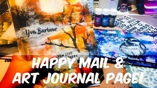 Happy Mail from Sammie & Mixed Media Art Journal Page!